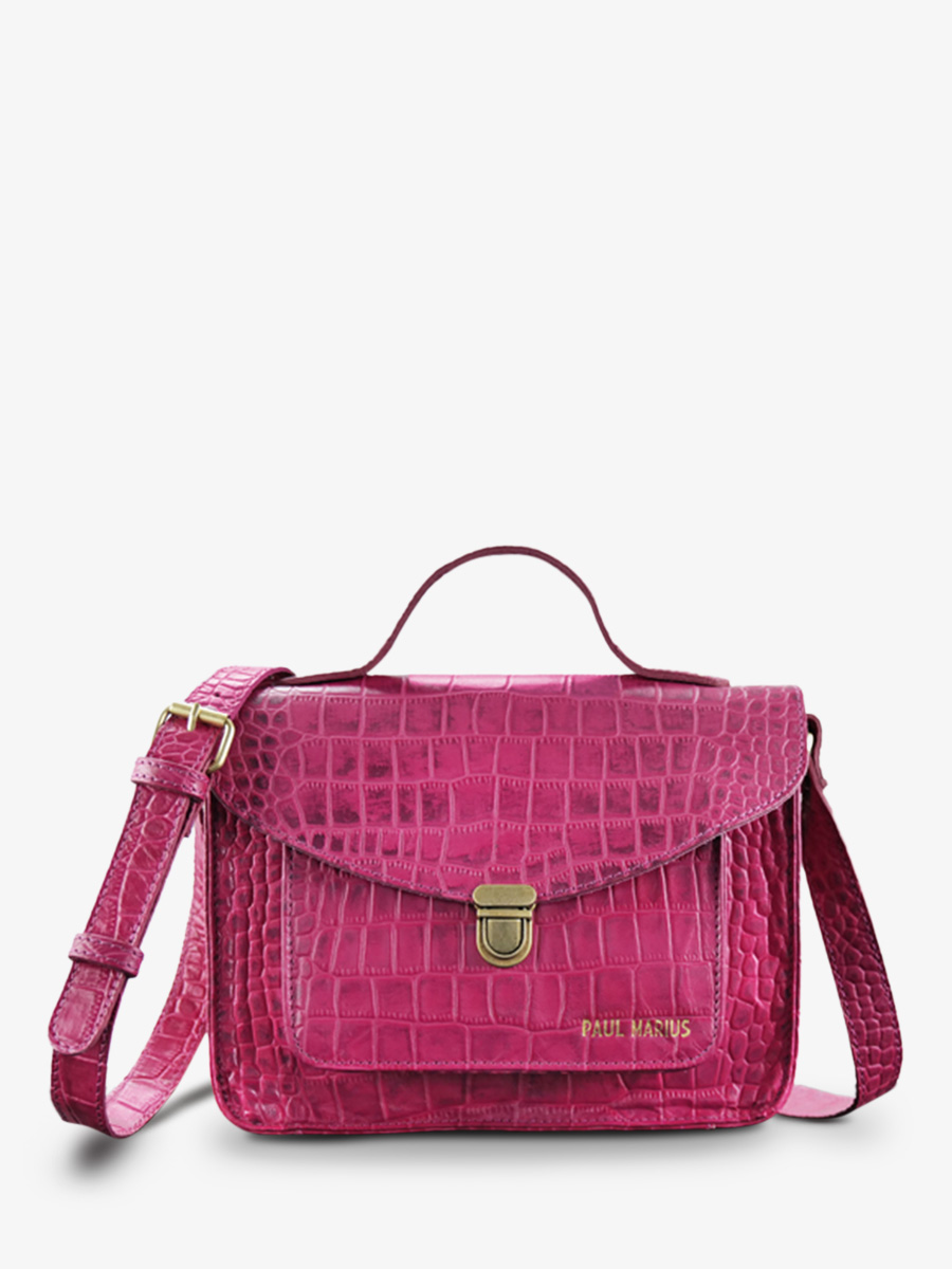 foto-vista-frontal-bolso-bandolera-cuero-mujer-rosa-mademoiselle-george-alligator-cocktail-turmalina-paul-marius-w05-a-pi