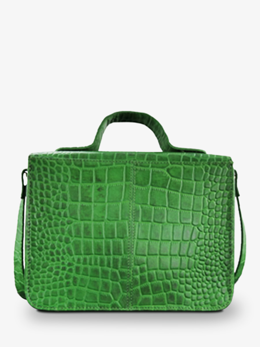 foto-vista-posterior-bolso-bandolera-cuero-mujer-verde-mademoiselle-george-alligator-cocktail-jade-paul-marius-w05-a-gr