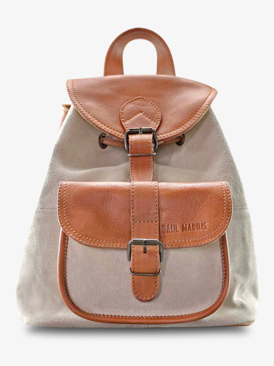 foto-vista-frontal-mochila-de-cuero-mujer-marron-beige-lebaroudeur-pampa-natural-tiza-paul-marius-m39-ol-cr