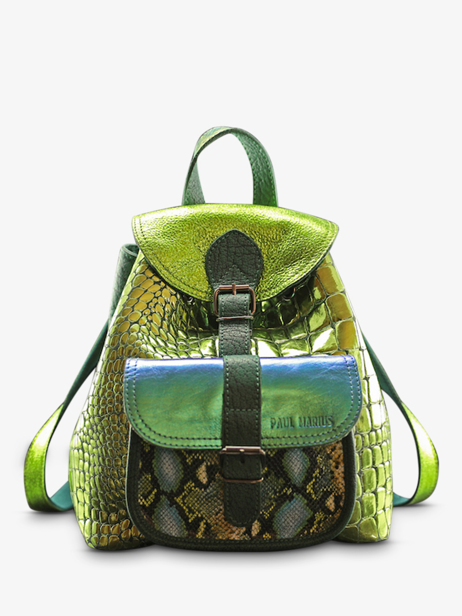 foto-vista-frontal-mochila-de-cuero-mujer-multicolor-lebaroudeur-chimere-dragon-paul-marius-m40-ch-gr