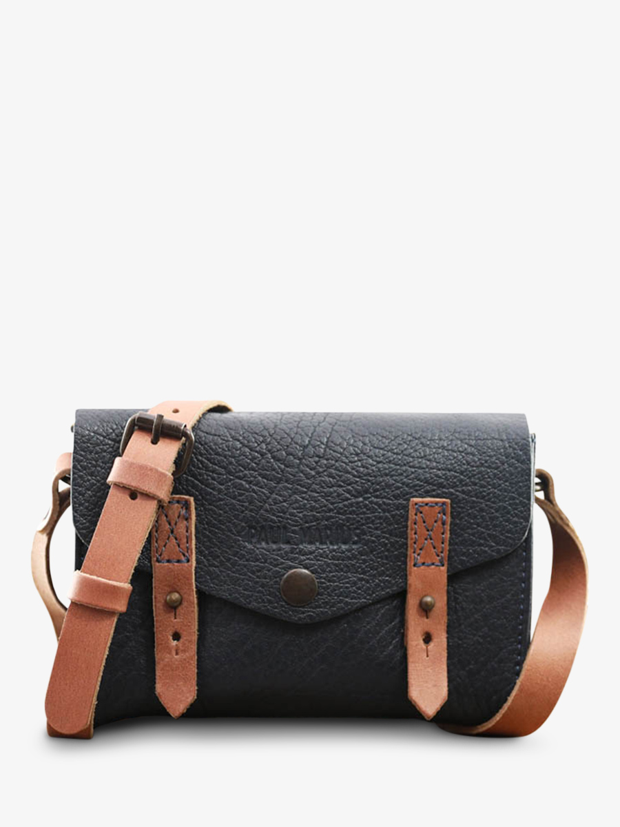 foto-vista-frontal-bolso-bandolera-cuero-mujer-azul-el-mini-indispensable-azul-tinta-paul-marius-w08s-db