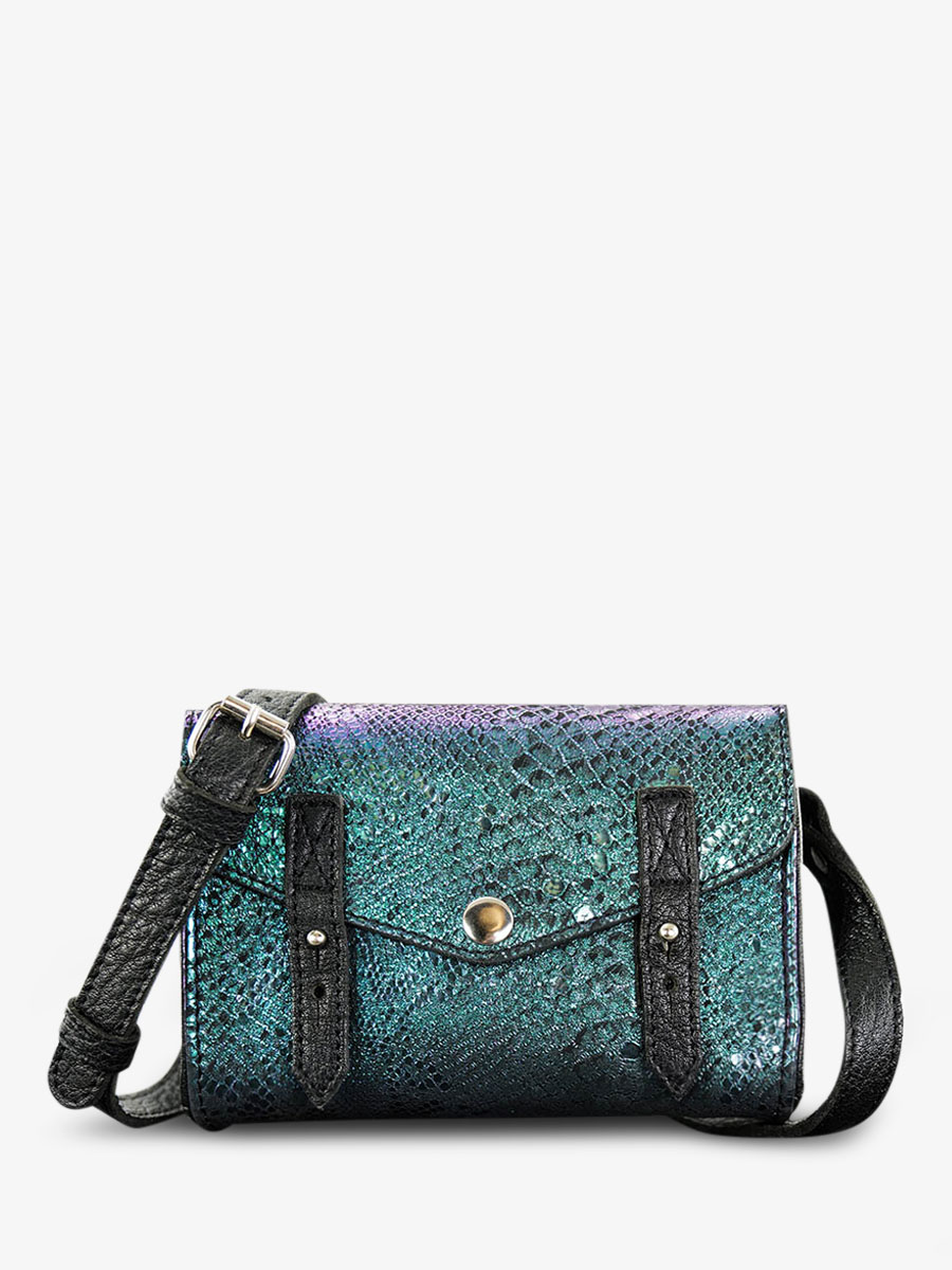 foto-vista-frontal-bolso-bandolera-cuero-mujer-azul-verde-el-mini-indispensable-boreal-paul-marius-w08s-msp