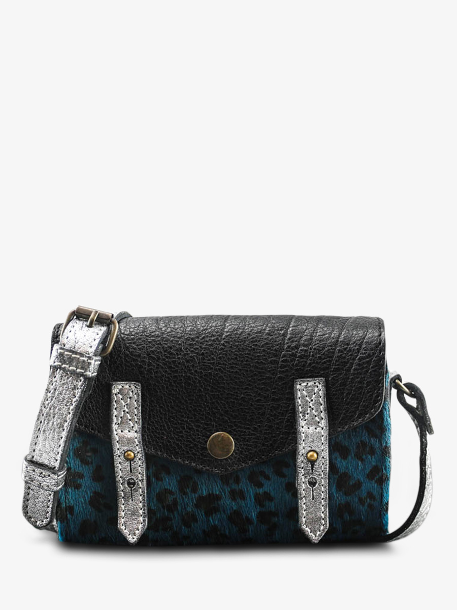 foto-vista-frontal-bolso-bandolera-cuero-mujer-azul-plateado-le-mini-indispensable-leopard-azul-piscina-plateado-paul-marius-w08s-lp-blu-b