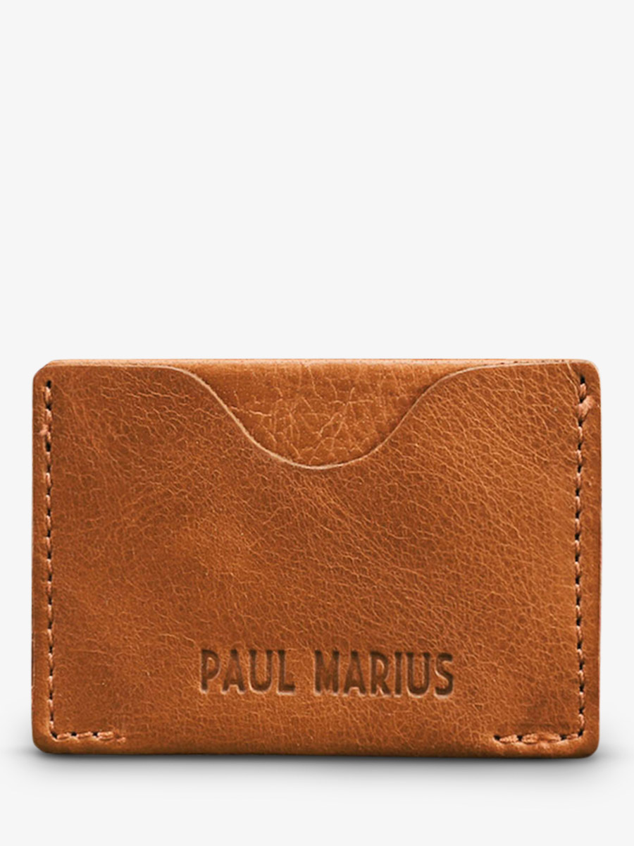 foto-vista-frontal-tarjetero-cuero-marrón-leporte-cartes-gabin-natural-paul-marius-m55-l