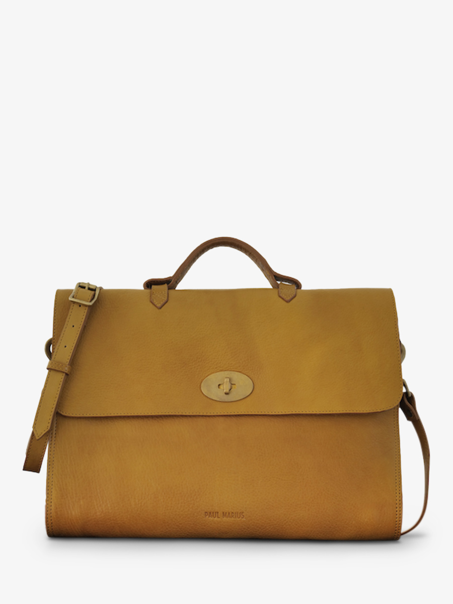 foto-vista-frontal-portadocumentos-cuero-marrón-lecolporteur-miel-huile-paul-marius-m13-ody