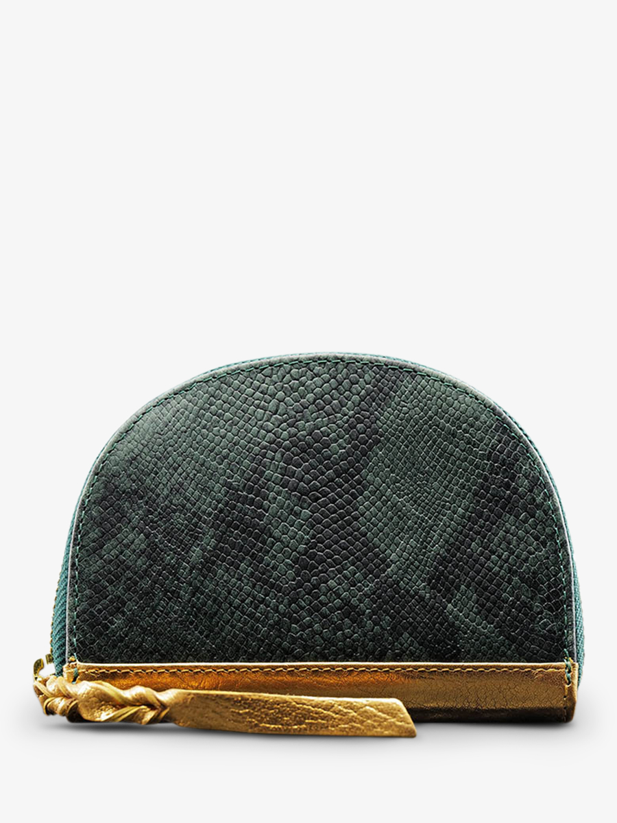 foto-vista-frontal-cartera-cuero-mujer-verde-leportefeuille-manon-pitón-verde-bosque-paul-marius-m32-p-gf-g