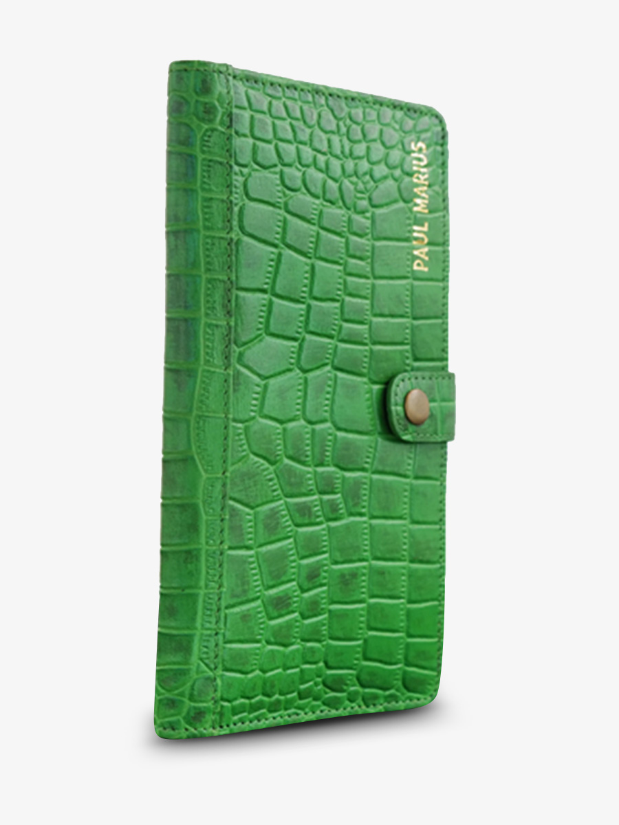 foto-vista-lateral-monedero-cuero-mujer-verde-leportefeuille-charlotte-n2-alligator-cocktail-jade-paul-marius-m67-a-gr