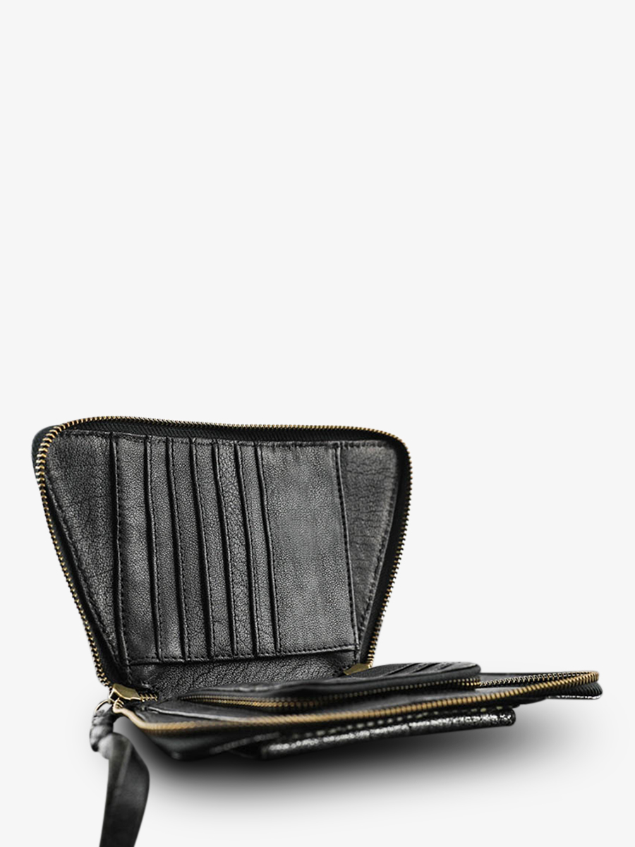 foto-interior-cartera-cuero-mujer-plateado-negro-leportefeuille-emma-pitón-plateado-negro-paul-marius-w24-p-s-b