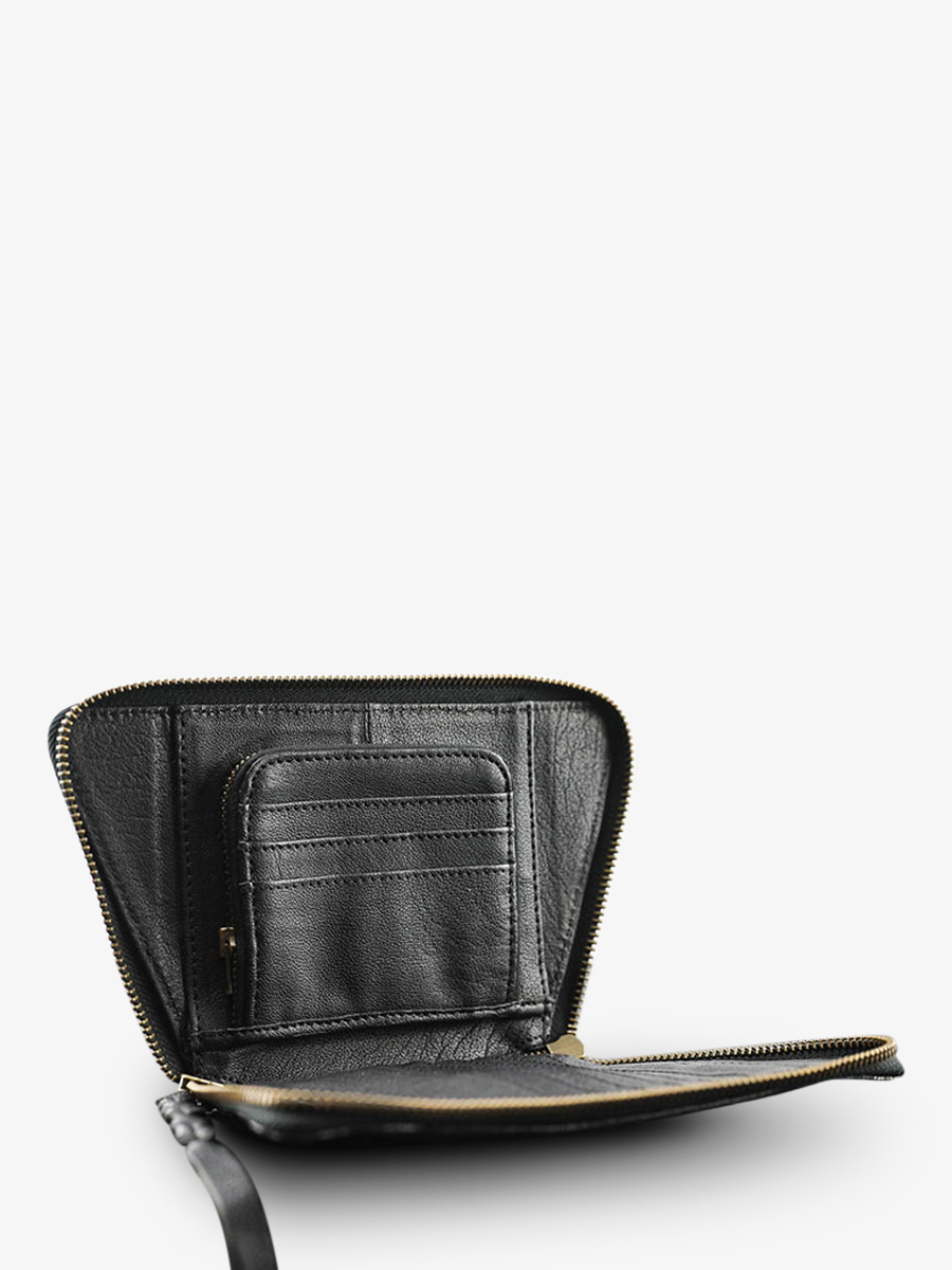 foto-vista-lateral-cartera-cuero-mujer-plateado-negro-leportefeuille-emma-pitón-plateado-negro-paul-marius-w24-p-s-b