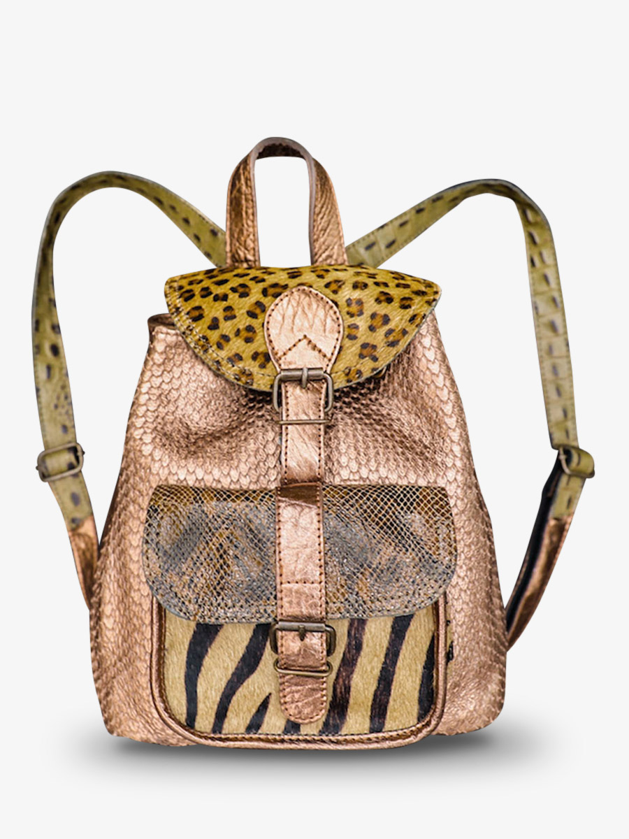 foto-vista-frontal-mochila-de-cuero-mujer-caqui-cobre-lebaroudeur-chimere-caqui-cobre-paul-marius-m40-ch-k-c