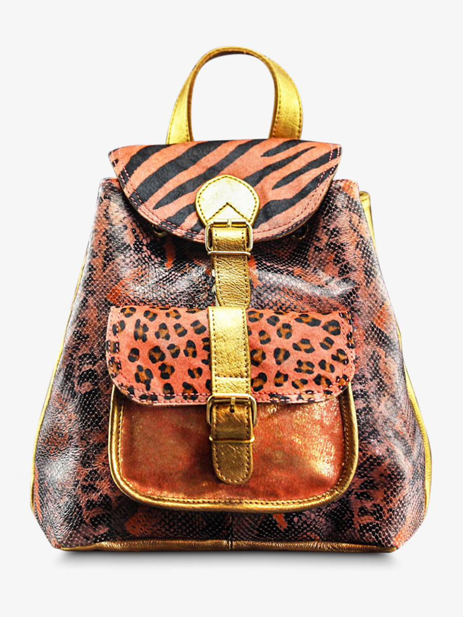 foto-vista-frontal-mochila-cuero-mujer-rosa-dorada-lebaroudeur-chimere-rosa-dorada-paul-marius-m40-ch-pi-g