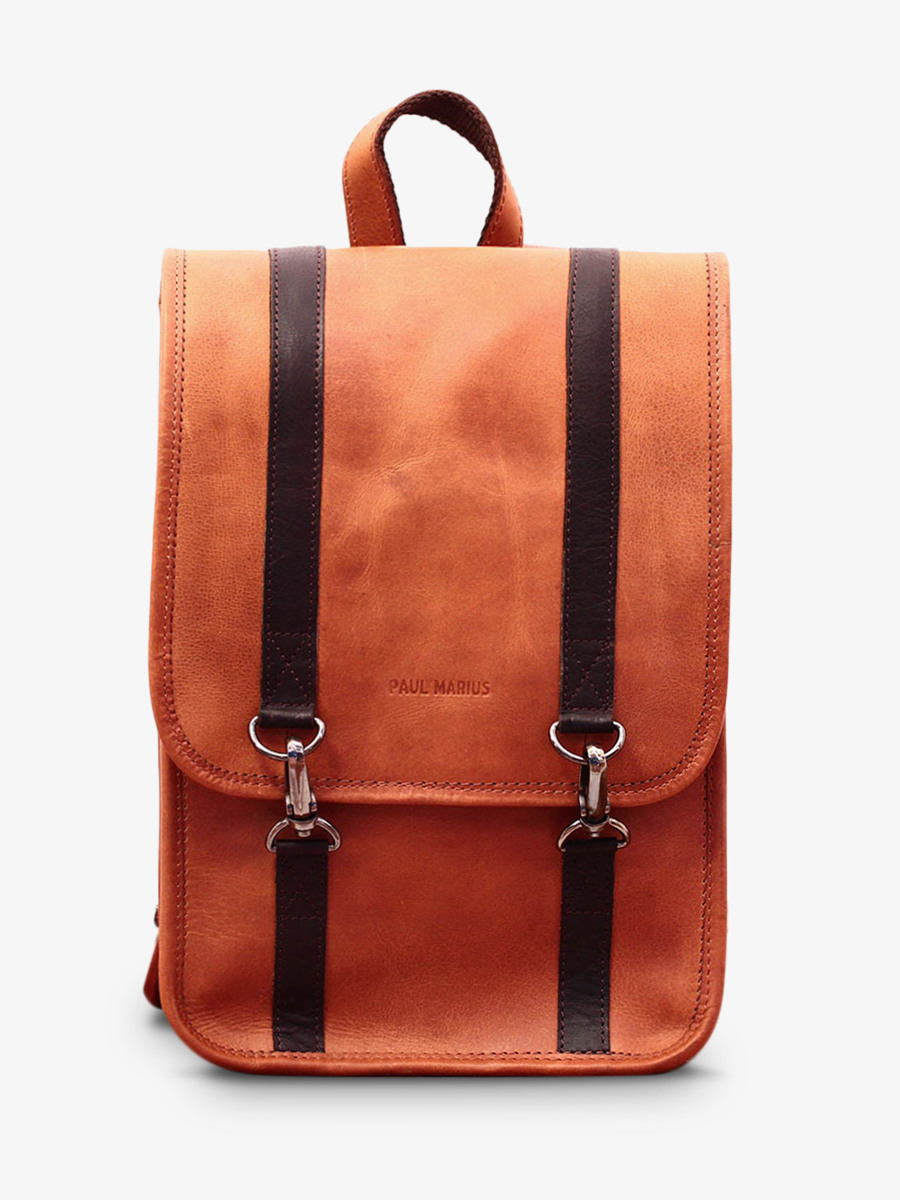 foto-vista-frontal-mochila-de-cuero-marrón-lecoursier-natural-paul-marius-m03-l