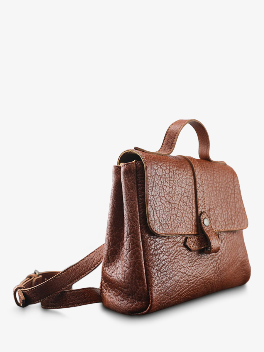 foto-vista-lateral-bolso-bandolera-cuero-mujer-marrón-lecorneille-natural-paul-marius-w23-l