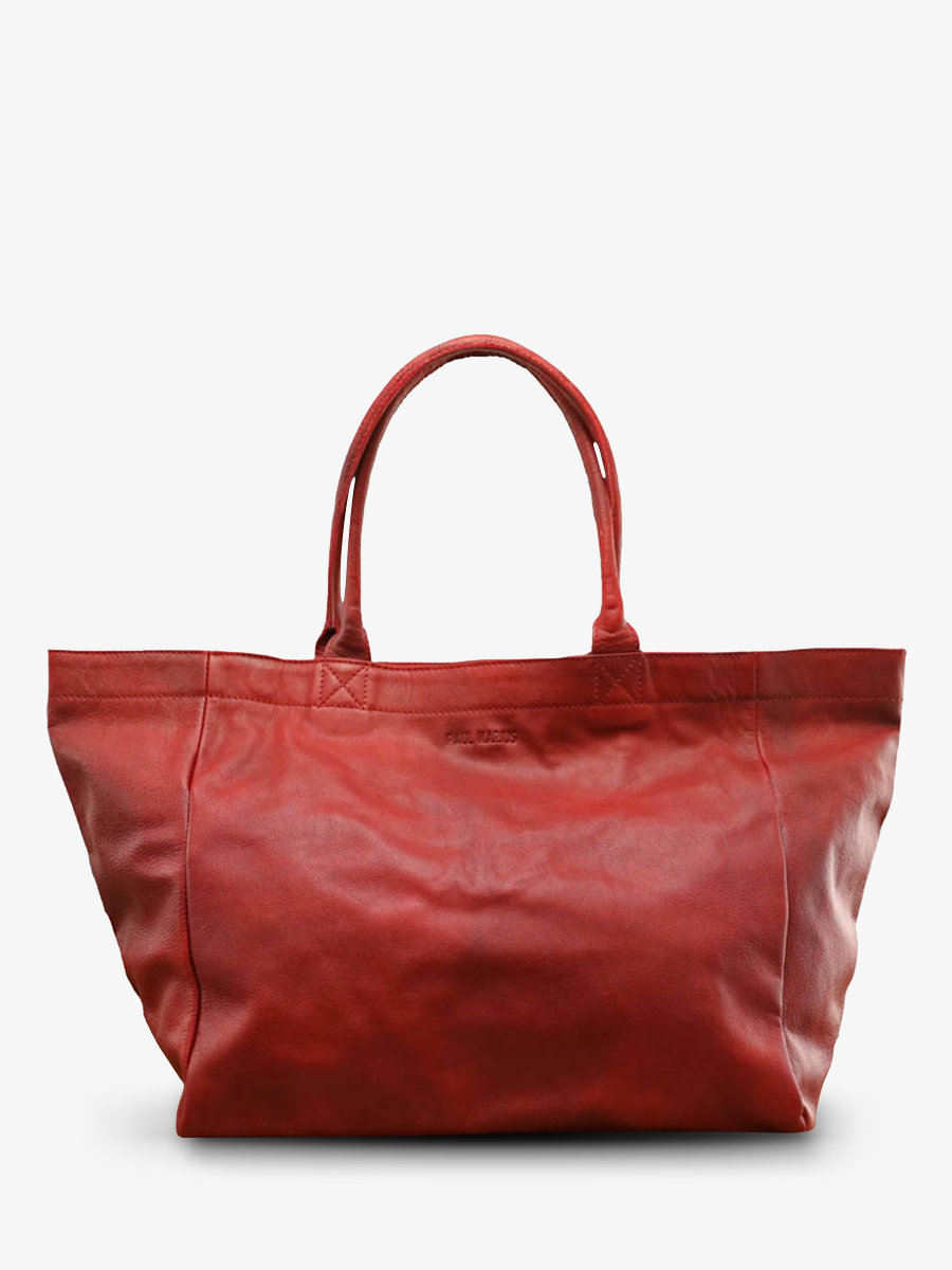 foto-vista-frontal-bolso-cesta-cuero-mujer-paulmarius-rojo-monpartenaire-m-rojo-aceite-paul-marius-m300m-oro