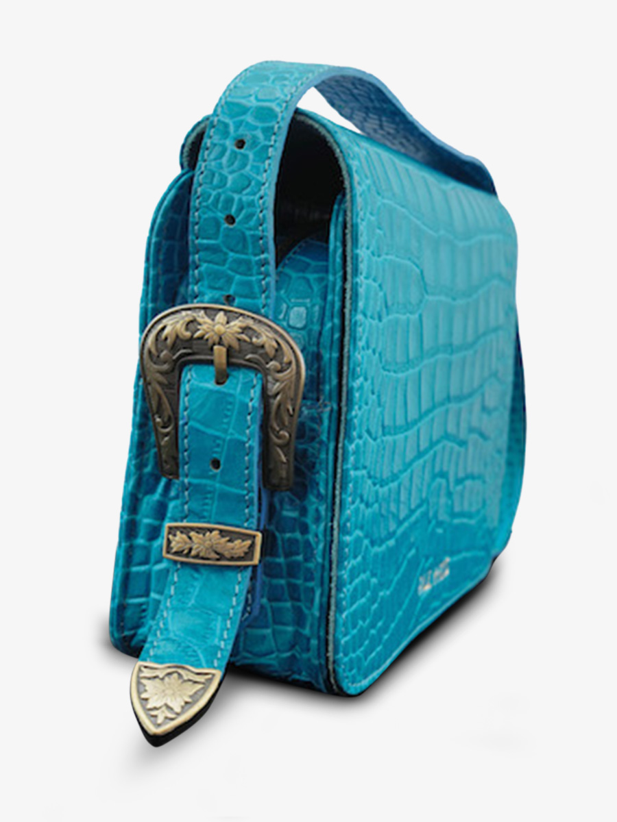 foto-vista-lateral-bolso-bandolera-cuero-mujer-azul-lebaguette-alligator-cocktail-topaze-paul-marius-w29-a-blu