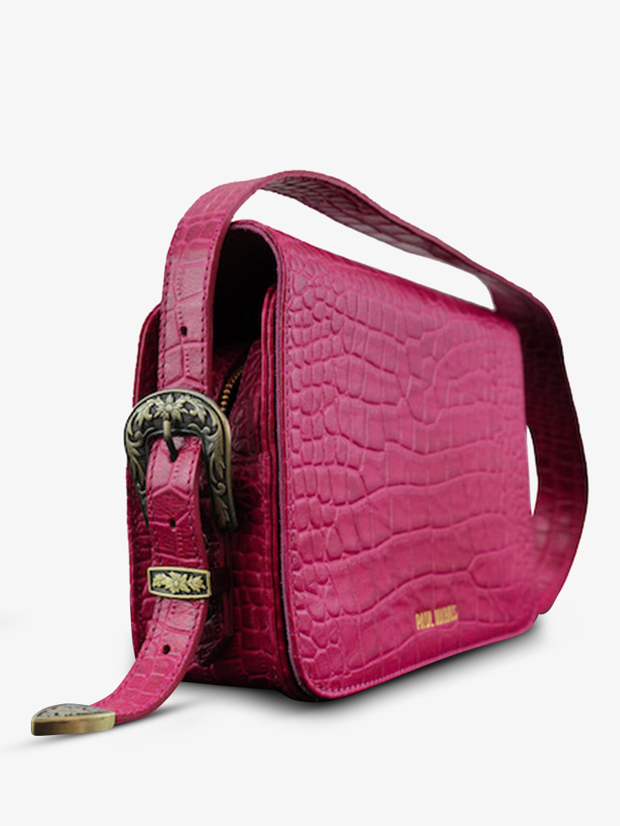 foto-vista-lateral-bolso-bandolera-cuero-mujer-rosa-lebaguette-alligator-cocktail-turmalina-paul-marius-w29-a-pi