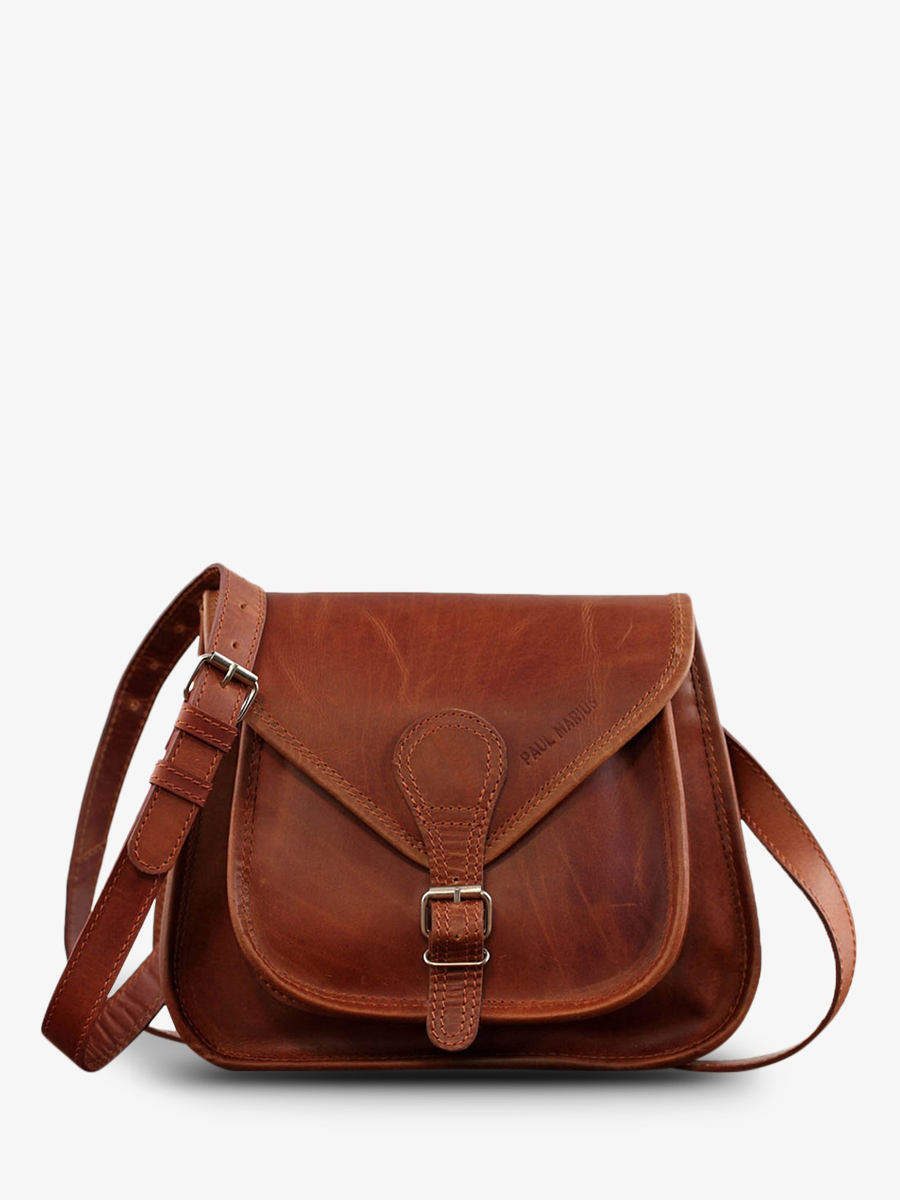 foto-vista-frontal-bolso-bandolera-cuero-mujer-marrón-labesace-natural-paul-marius-m09-l