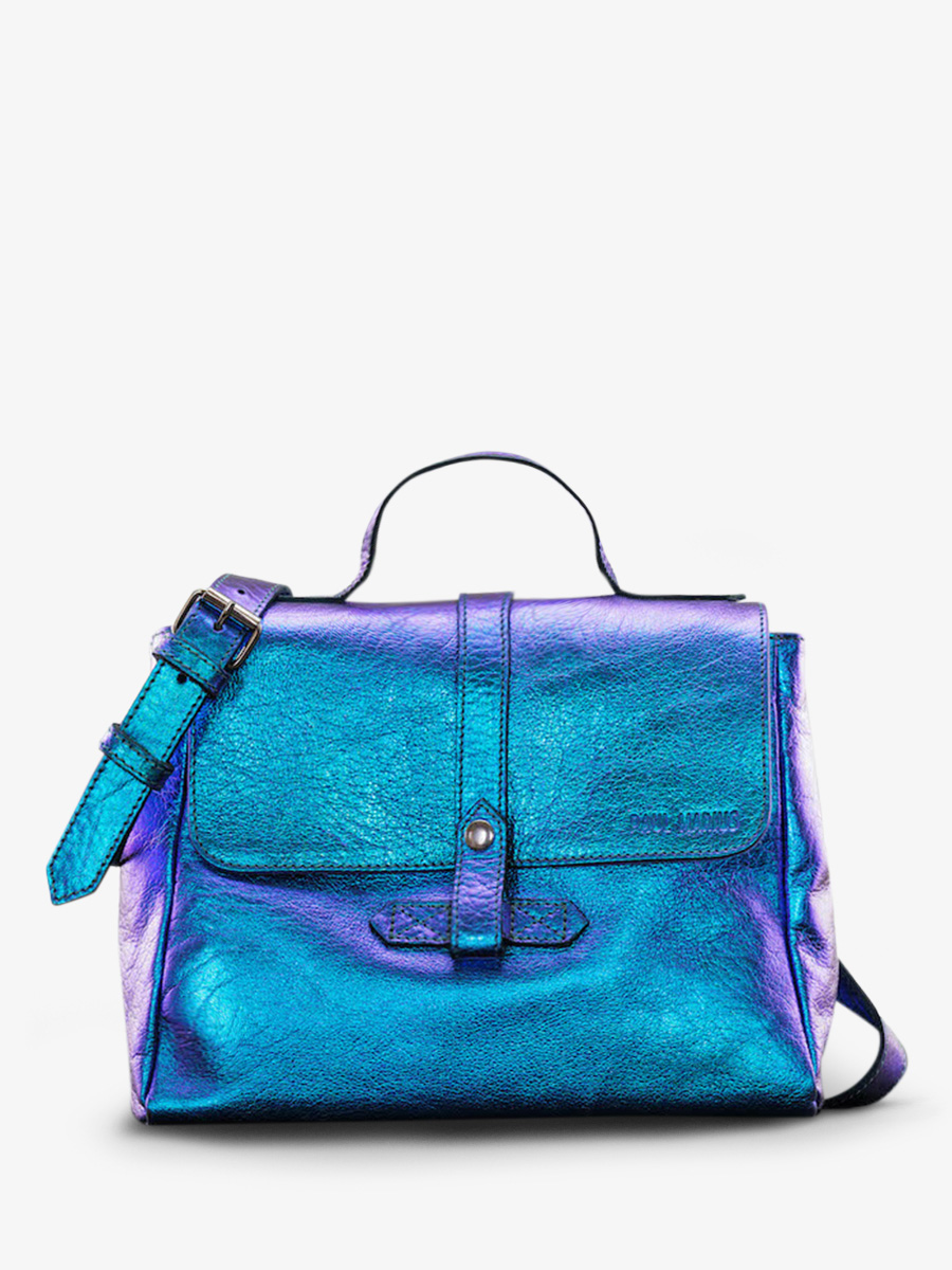 foto-vista-frontal-bolso-bandolera-cuero-mujer-azul-lecorneille-scarabee-paul-marius-w23-p-blu