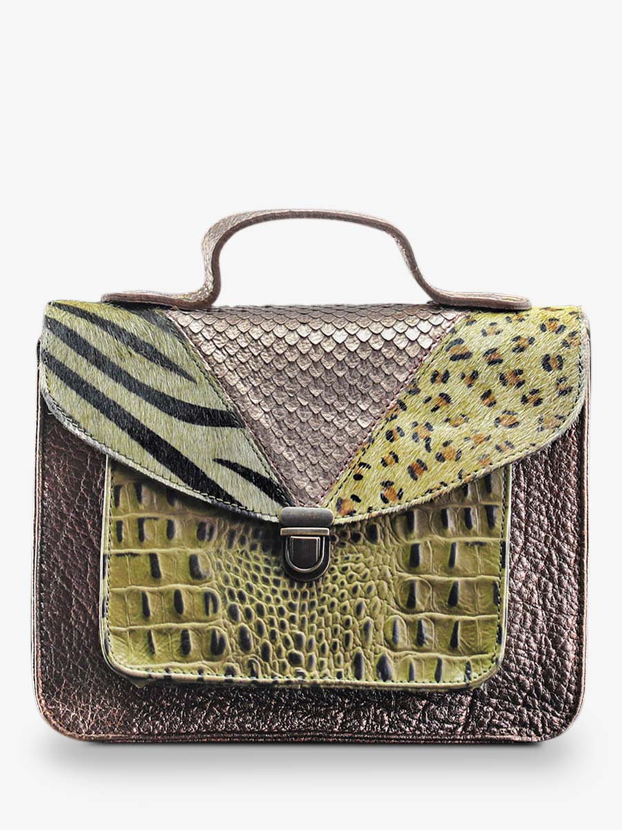 foto-vista-frontal-bolso-bandolera-cuero-mujer-caqui-cobre-mademoiselle-george-chimere-caqui-cobre-paul-marius-w05-ch-k-c