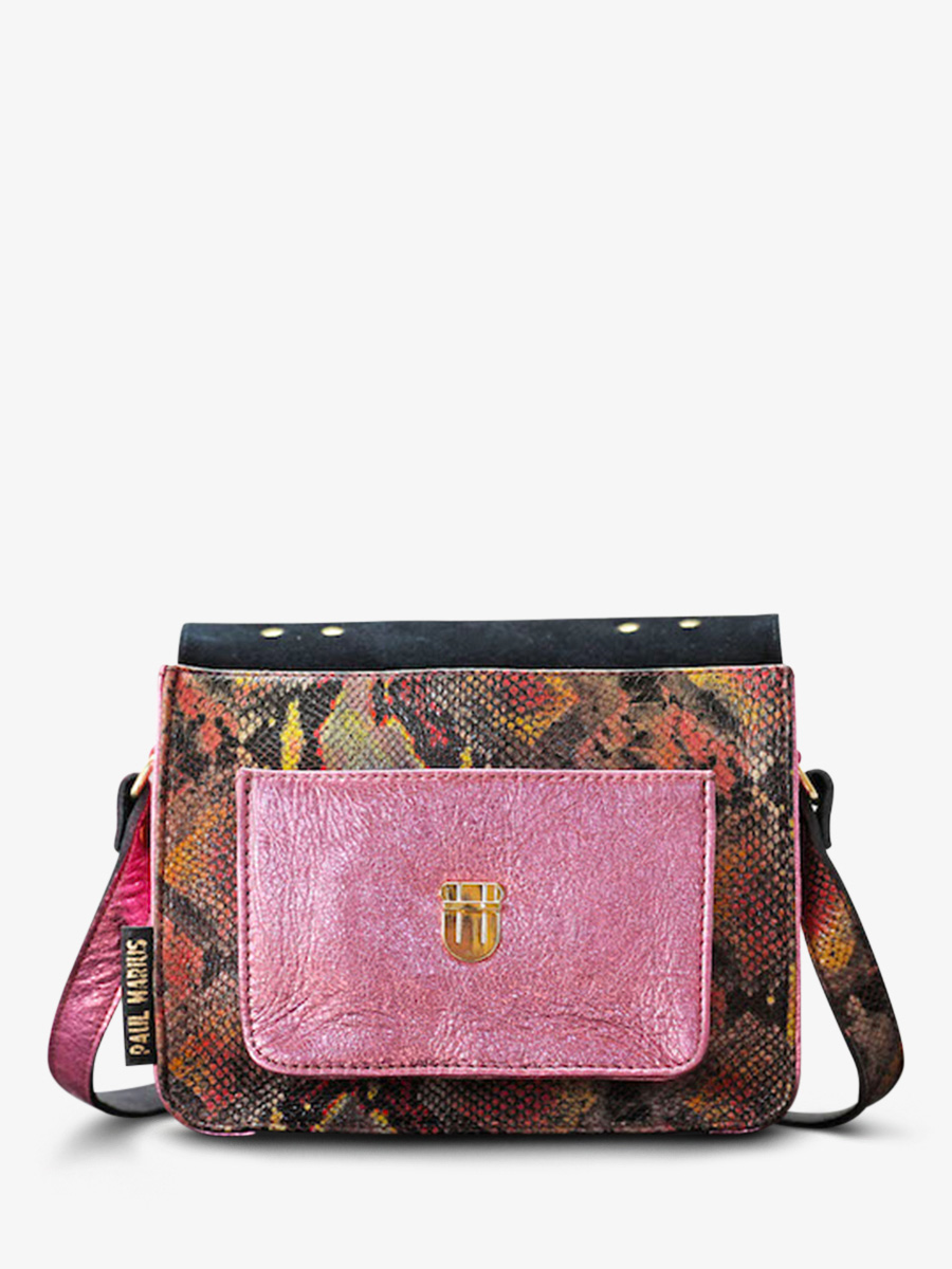 foto-interior-bolso-bandolera-cuero-mujer-rojo-rosa-mademoiselle-george-pitón-magma-rosa-metalizado-paul-marius-w05-p-pi-mcpi