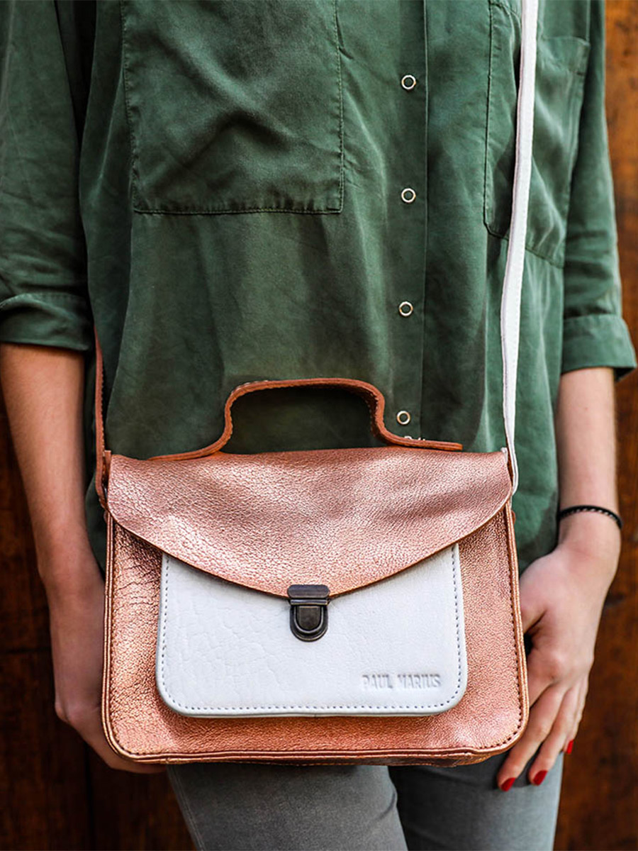foto-bolso-bandolera-cuero-mujer-rosa-dorado-blanco-mademoiselle-george-oro-rosa-blanco-paul-marius-w05-g-pi-w