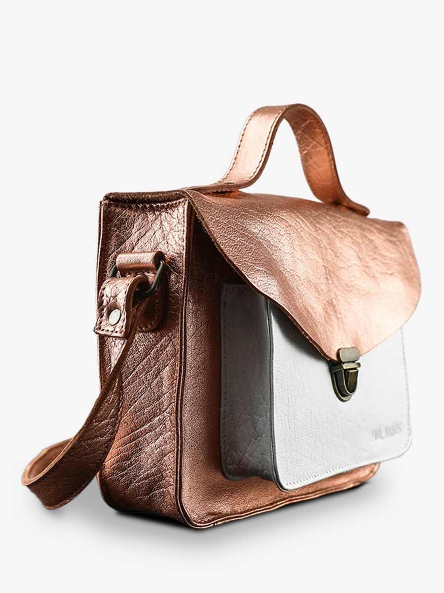 foto-vista-lateral-bolso-bandolera-cuero-mujer-rosa-dorado-blanco-mademoiselle-george-oro-rosa-blanco-paul-marius-w05-g-pi-w