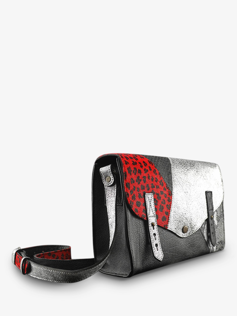foto-vista-lateral-bolso-bandolera-cuero-mujer-plateado-negro-rojo-lindispensable-chimere-plateado-negro-rojo-paul-marius-w08-s-b-r
