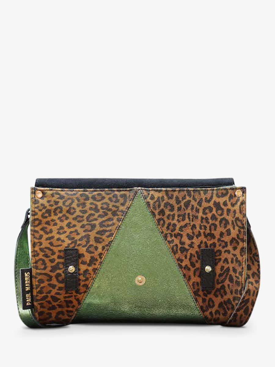 foto-vista-posterior-bolso-bandolera-cuero-mujer-marrón-verde-lindispensable-leopard-natural-caqui-metalizado-paul-marius-w08-lp-l-mcgr