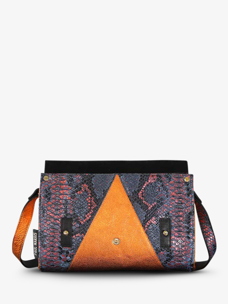 foto-interior-bolso-bandolera-cuero-mujer-azul-naranja-lindispensable-pitón-abismo-naranja-metalizado-paul-marius-w08-p-ab-mco
