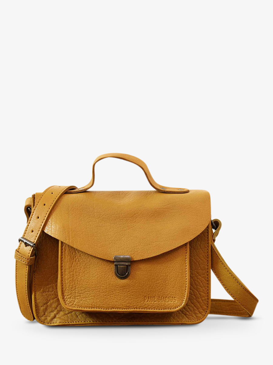 foto-vista-frontal-bolso-bandolera-cuero-mujer-amarillo-mademoiselle-george-safran-paul-marius-w05-y
