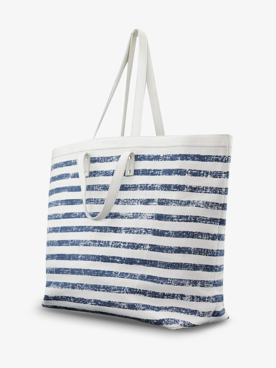 foto-vista-lateral-bolso-de-playa-azul-blanco-dune-côte-ouest-mariniere-paul-marius-m25-cnv-blu-w