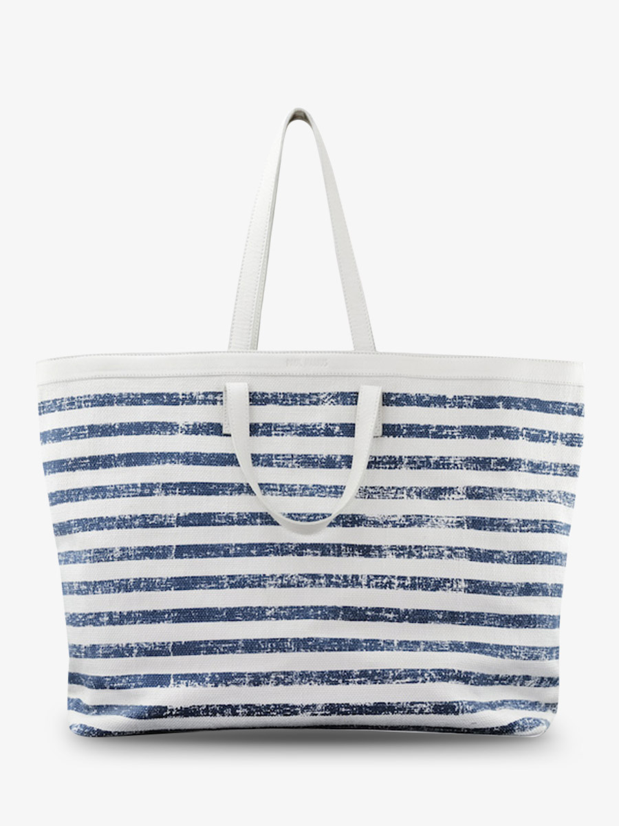 foto-vista-frontal-bolsa-de-playa-azul-blanca-dune-côte-ouest-mariniere-paul-marius-m25-cnv-blu-w
