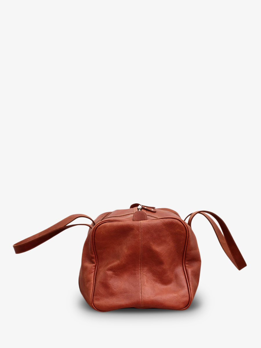 foto-vista-lateral-bolsa-de-viaje-cuero-marrón-lecabine-natural-paul-marius-m103-l
