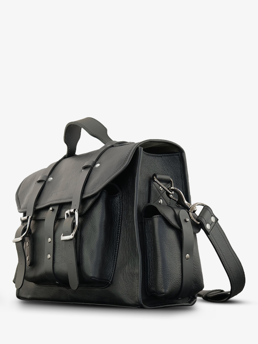 foto-vista-lateral-bolsa-moto-en-cuero-negro-lenomade-m-negro-aceite-paul-marius-m100m-obl