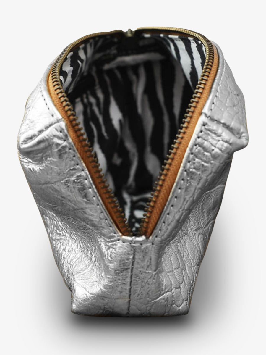 foto-interior-bolso-de-mano-de-cuero-para-mujer-plateado-adele-caimán-plateado-paul-marius-m500-c-s