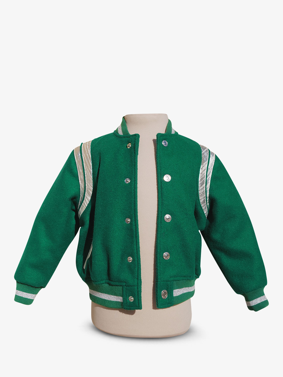 foto-vista-lateral-teddy-chaqueta-de-cuero-y-tejidos-leteddy-50s-niño-verde-víbora-paul-marius-tdy-fifties-gr-2a